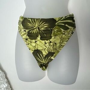 Islander Green Black‎ Bikini Bottoms NWT 14